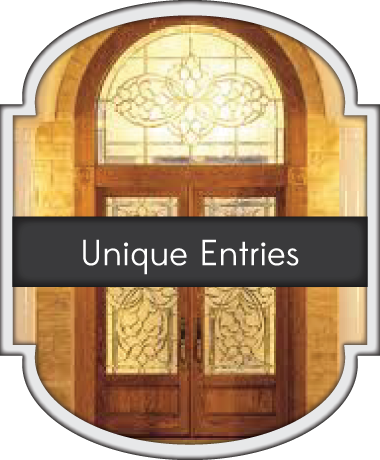 custom leaded & beveled glass doors